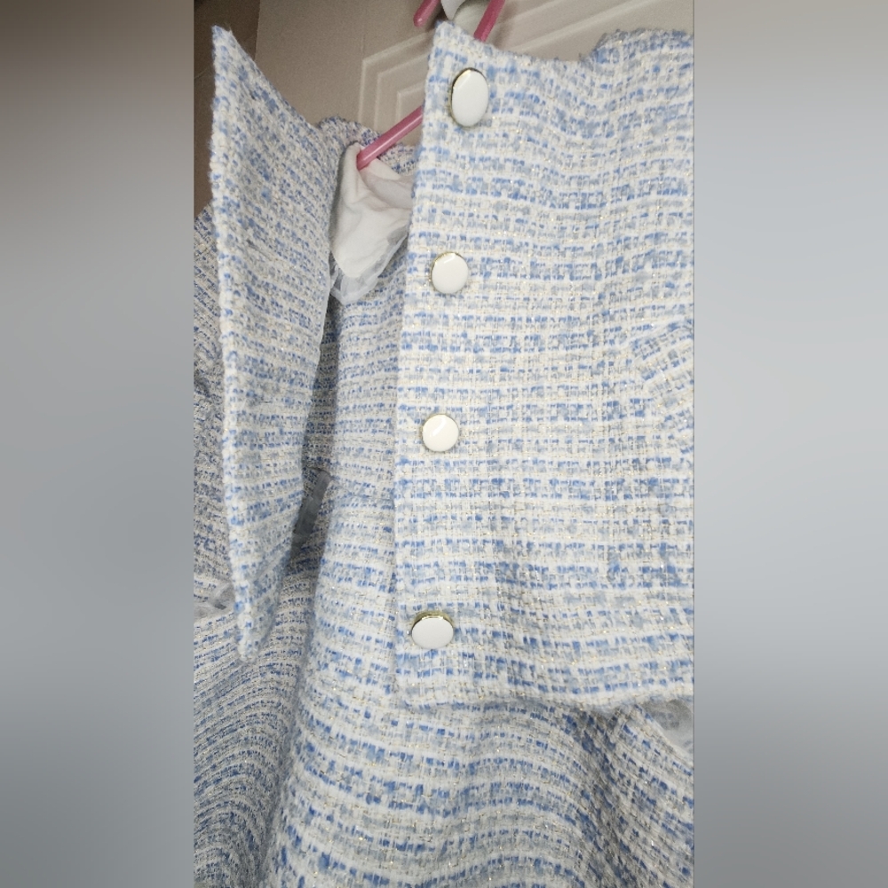Janie and Jack Tweed Ruffle Dress Jacket Set Outfit Special Occasion 12-18 Month - Picture 7 of 16